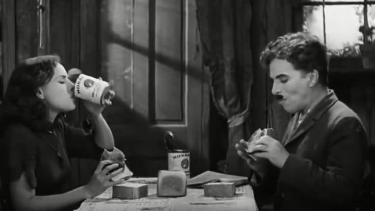 Charlie Chaplin in one of his iconic role.