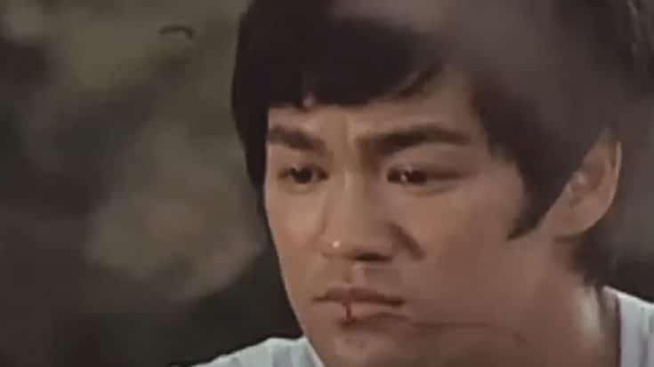 Bruce Lee in one his iconic films in vintage hollywood.
