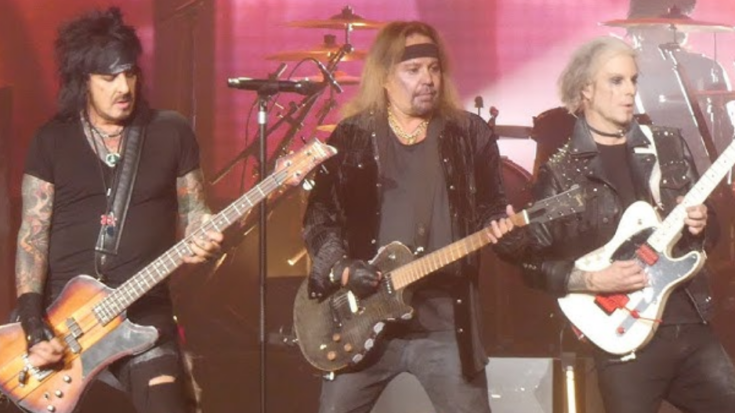 Mötley Crüe performing live at Hard Rock Casino Atlantic City on May 3, 2024, during their full concert show