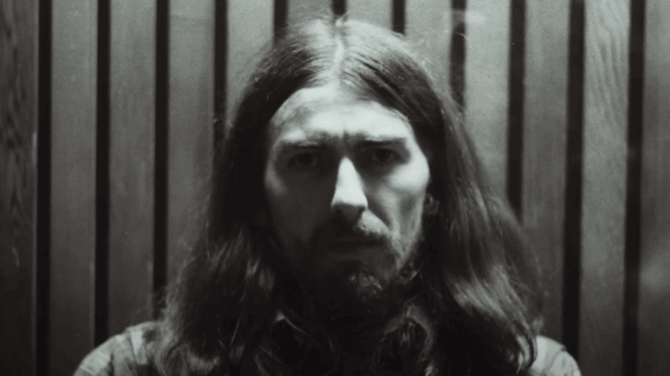 George Harrison photographed in black and white