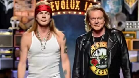 Axl Rose' young and old self side by side