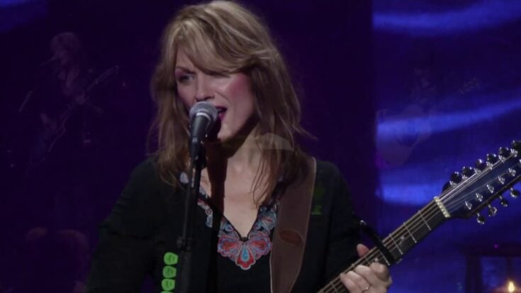 nancy wilson singing on the mic and