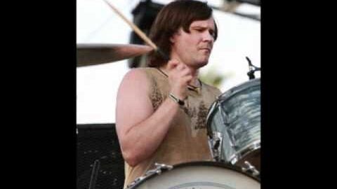 William Goldsmith playing the drums