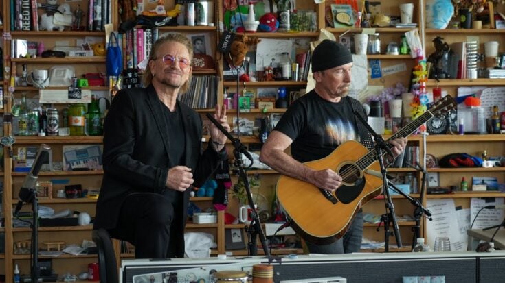 bono and edge performing
