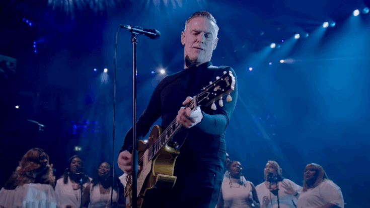 Bryan Adams performing You Lift Me Up live at the Royal Albert Hall in 2024 with gospel singers.