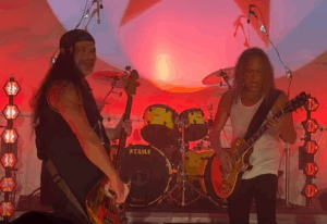 Watch Kirk Hammett and Robert Trujillo of Metallica Play Crazy Train at a Small NY Concert