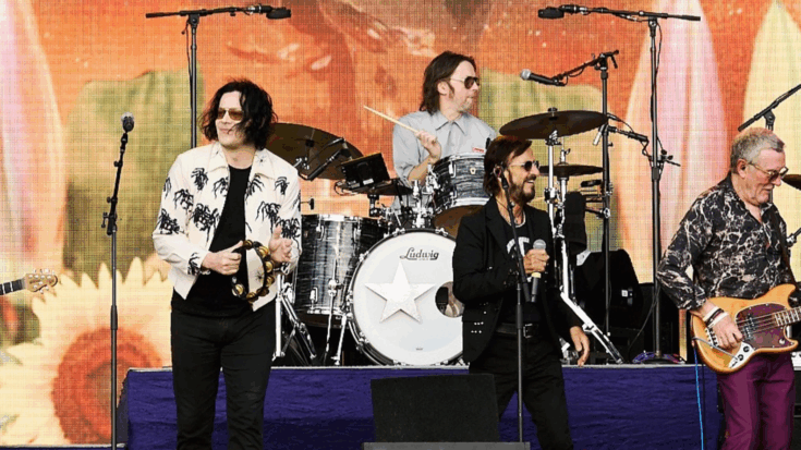 Ringo Starr performs live with Jack White at Bourbon & Beyond 2025, playing 