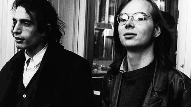 Steely Dan founders Donald Fagen and Walter Becker standing together in the early 1970s