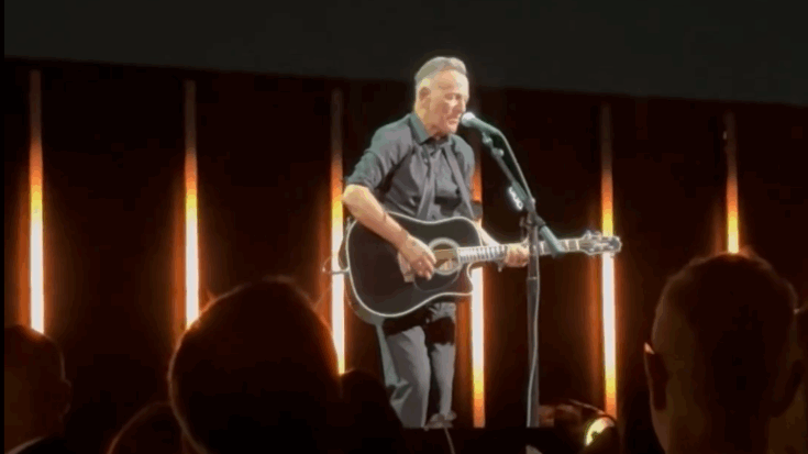 Bruce Springsteen performs his Oscar-winning song “Streets of Philadelphia” live at the Academy Museum Gala.