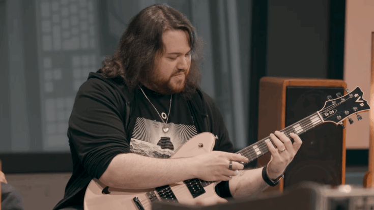 Wolfgang Van Halen demonstrating guitar tapping technique and explaining how he created guitar parts for the new Mammoth album.