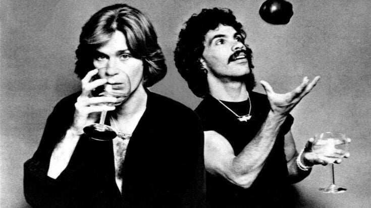 Daryl Hall and John Oates in a 1976 publicity photo for their album Bigger Than Both of Us.