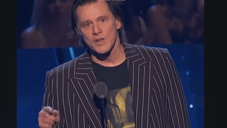 Jim Carrey Presenting at the rol hall of fame