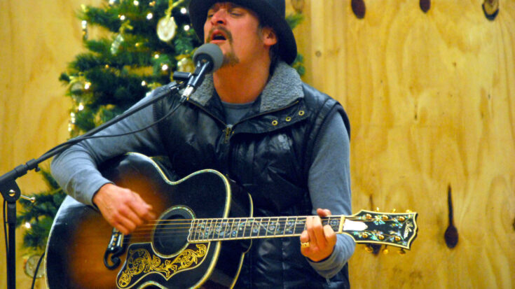 071220-M-9719V-222 KUBAL, Afghanistan (Dec. 20, 2007) Singer Kid Rock performs for military men and women as part of a United Service Organization (USO) show on board Camp Phoenix. U.S. Marines Corps photo by Staff Sgt. Luis P. Valdespino Jr (Released)