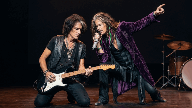 Joe Perry and Steven Tyler performing together
