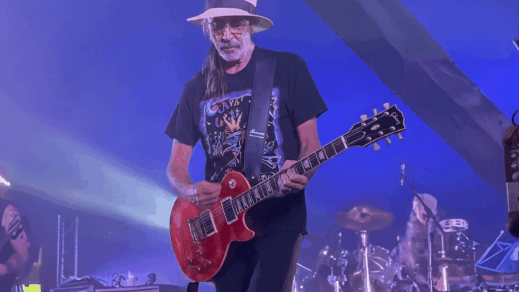Hawkwind's guitarist Dave Brock