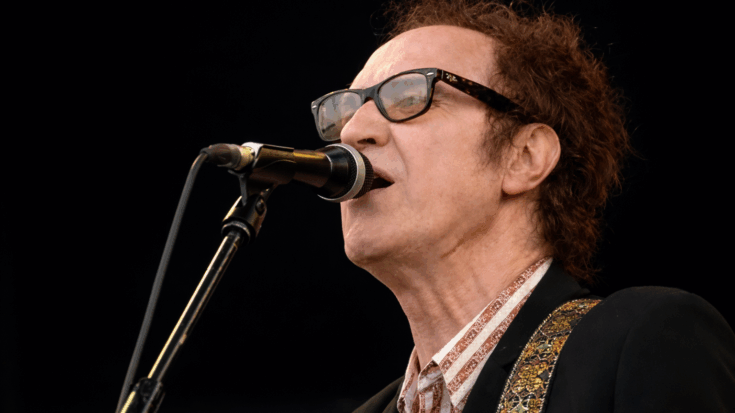 Ray Davies sings into the microphone in a close-up stage shot, wearing glasses and a dark jacket.